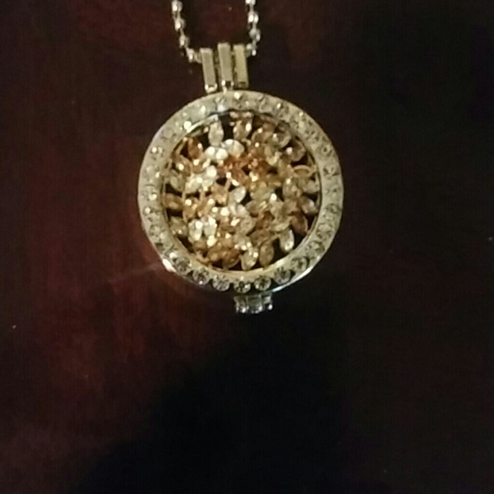Georges Crystal. Statement Pendant with Chain
